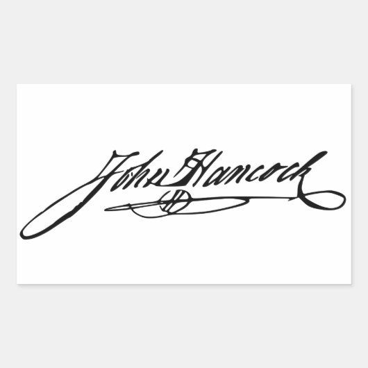 Sticker Rectangulaire Signature de John Hancock (Devant)