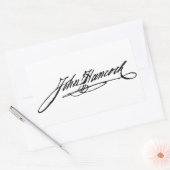 Sticker Rectangulaire Signature de John Hancock (Enveloppe)