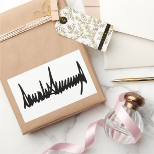 Sticker Rectangulaire Signature de l'autographe Donald Trump
