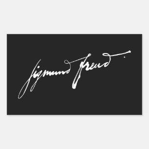 Sticker Rectangulaire signature de Sigmund Freud autographe célèbre hist