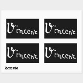 Sticker Rectangulaire Signature de Vincent Van Gogh (Feuille)