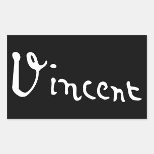 Sticker Rectangulaire Signature de Vincent Van Gogh