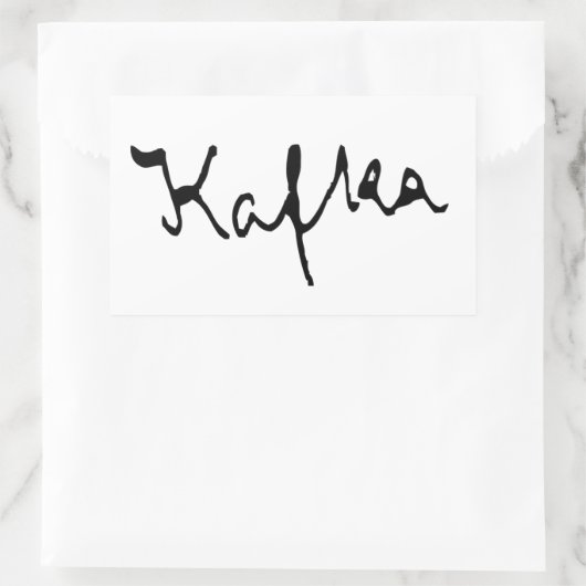 Sticker Rectangulaire Signature Franz Kafka (Sac)