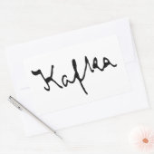 Sticker Rectangulaire Signature Franz Kafka (Enveloppe)