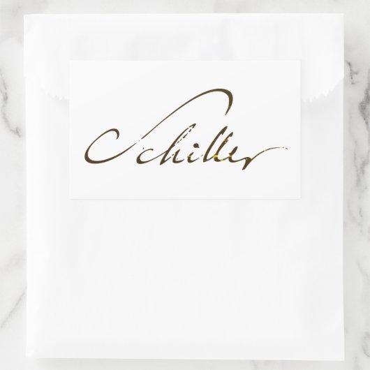 Sticker Rectangulaire Signature Friedrich Schiller (Sac)
