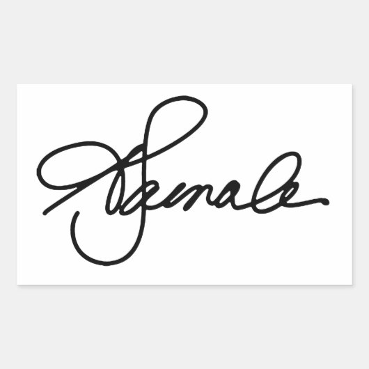Sticker Rectangulaire Signature KAMALA (Devant)