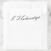 Sticker Rectangulaire Signature Samuel Taylor Coleridge (Sac)