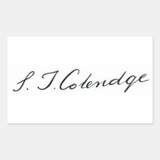Sticker Rectangulaire Signature Samuel Taylor Coleridge (Devant)