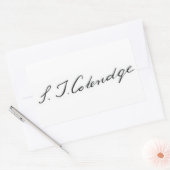 Sticker Rectangulaire Signature Samuel Taylor Coleridge (Enveloppe)