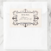 Sticker Rectangulaire Signature victorienne Auteur BookPlate Modèle (Sac)