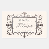 Sticker Rectangulaire Signature victorienne Auteur BookPlate Modèle (Devant)