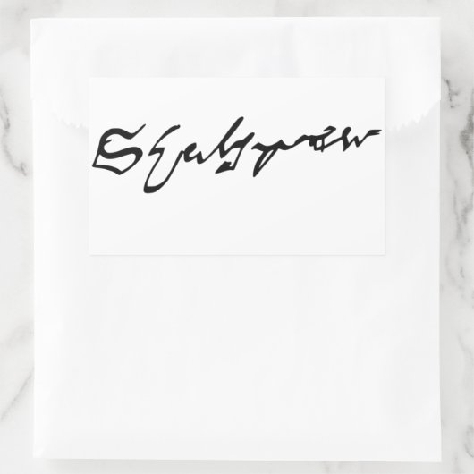 Sticker Rectangulaire Signature William Shakespeare (Sac)