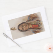 Sticker Rectangulaire Signaux de fumée : Lakota Indian Chief Sitting Bul (Enveloppe)