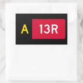STICKER RECTANGULAIRE SIGNE A13R DU POINT D'ARRÊT (Sac)