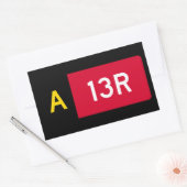 STICKER RECTANGULAIRE SIGNE A13R DU POINT D'ARRÊT (Enveloppe)