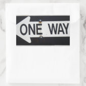 STICKER RECTANGULAIRE SIGNE À SENS UNIQUE (Sac)
