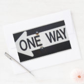 STICKER RECTANGULAIRE SIGNE À SENS UNIQUE (Enveloppe)