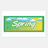 Sticker Rectangulaire Signe de bannière de printemps (Devant)