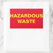 Sticker Rectangulaire Signe de déchets dangereux (Sac)