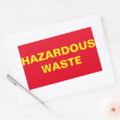 Sticker Rectangulaire Signe de déchets dangereux (Enveloppe)