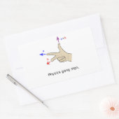 Sticker Rectangulaire Signe de gang physique de la règle de droite (Enveloppe)