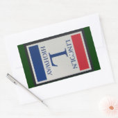 Sticker Rectangulaire SIGNE DE LA ROUTE DE Lincoln (Enveloppe)
