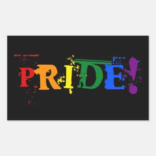 Sticker Rectangulaire Signe de texte LGBT pride
