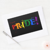 Sticker Rectangulaire Signe de texte LGBT pride (Enveloppe)