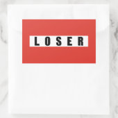 STICKER RECTANGULAIRE SIGNE D'INTERDICTION LOSER (Sac)