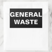 Sticker Rectangulaire SIGNE GÉNÉRALE DES Déchets (Sac)
