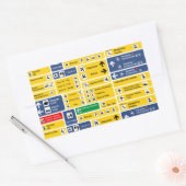 Sticker Rectangulaire Signes d'aéroport (Enveloppe)