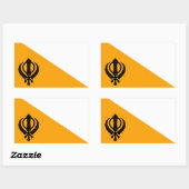 Sticker Rectangulaire Sikhisme sikh du Pendjab Nishan Sahib (Feuille)
