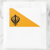 Sticker Rectangulaire Sikhisme sikh du Pendjab Nishan Sahib (Sac)
