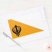 Sticker Rectangulaire Sikhisme sikh du Pendjab Nishan Sahib (Enveloppe)