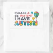 Sticker Rectangulaire S'Il Vous Plaît Soyez Patient J'Ai Autisme Multico (Sac)