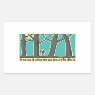 Sticker Rectangulaire Silence de la forêt