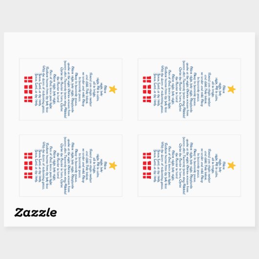 Sticker Rectangulaire Silent Night (Feuille)