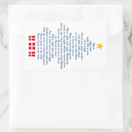 Sticker Rectangulaire Silent Night (Sac)