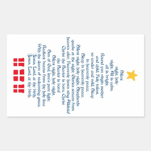 Sticker Rectangulaire Silent Night (Devant)