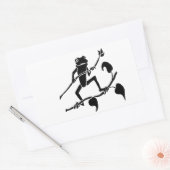 Sticker Rectangulaire Silhoette de grenouille (Enveloppe)