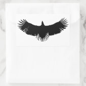 Sticker Rectangulaire Silhouette d'aigle noir et blanc (Sac)