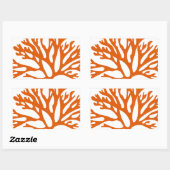 Sticker Rectangulaire silhouette de corail de mer rouge (Feuille)