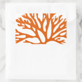Sticker Rectangulaire silhouette de corail de mer rouge (Sac)