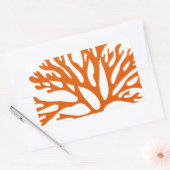 Sticker Rectangulaire silhouette de corail de mer rouge (Enveloppe)