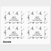 Sticker Rectangulaire Silhouette de Dogue tigré (Feuille)