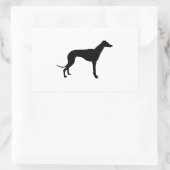 Sticker Rectangulaire Silhouette de lévrier (Sac)