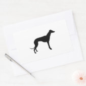 Sticker Rectangulaire Silhouette de lévrier (Enveloppe)