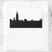 Sticker Rectangulaire Silhouette de New York noir et blanc (Sac)