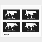 Sticker Rectangulaire Silhouette de pointeur germanique (Feuille)
