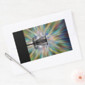 Sticker Rectangulaire Silhouette du panier de golf de disque (Enveloppe)